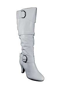 WOMANS BOOTS w/HEEL WATER PROOF FOR FASHION AND WINTER in WHITE 