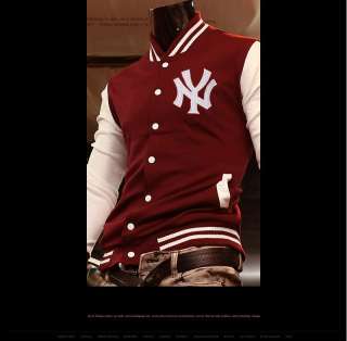 Mens Casual Baseball/Varsity Jacket College Coat Sportswear Outwear 