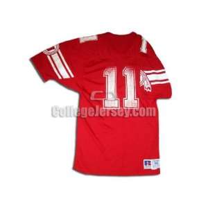   Red No. 11 Game Used Utah Russell Football Jersey