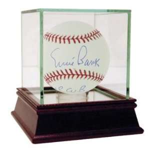 Signed Ernie Banks Ball   with Mr Cub Inscription   Autographed 