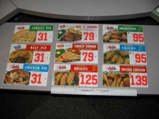   Swanson food (1 sign) store display CHICKEN BREASTS,TV dinner  