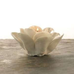  White Rose Porcelain Candle Holder