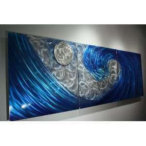 Wilmos Kovacs Original Art Metal Wall Sculpture Ocean Decor Painting 