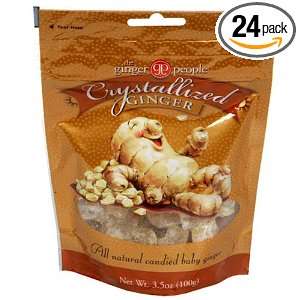 The Ginger People Crystallized Ginger, 3.5 Ounce Bags (Pack of 24)