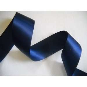  Navy Double Face Satin Ribbon 1.5 Inch By The Yard: Arts 