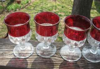 KINGS CROWN RUBY FLASH GOBLETS BUY WHAT YOU WANT!!!  