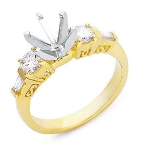  S. Kashi & Sons EN6411 Engagement Ring   14KY Ring Size 