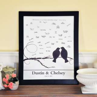 Guest Book Signature Personalized Canvas Wedding Frame  