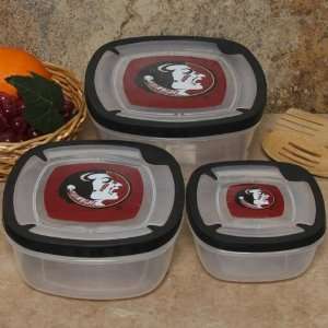   State Seminoles (FSU) 3 Pack Square Food Containers