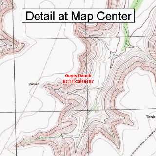   Topographic Quadrangle Map   Oasis Ranch, Texas (Folded/Waterproof