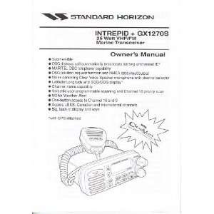  Standard Horizon Owners Manual for GX1270S Intrepid+ GPS 