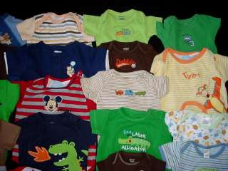 31pc used UNDER SHIRT BABY BOY ONE PIECE SUMMER CLOTHES 0 3 3 6 MONTHS 