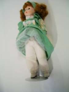 1989 Heritage Mint Porcelain Doll Green Eyes Country  