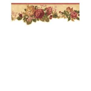  Wallpaper Damask,Stripe & toile Cottage Rose Bouquet BRD 