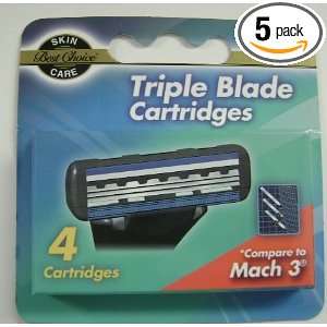   : 20 MENS TRIPLE BLADES FITS GILLETTE MACH 3: Health & Personal Care