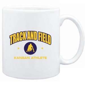  Mug White  Track & Field   Kansan Athlete  Usa States 