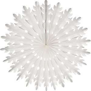  White 14 Inch Paper Sunburst Honeycomb Decoration