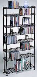 12 Metal Shelf 864 CD 450 DVD Storage Rack   NEW  