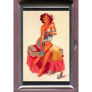  VINTAGE PIN UP DRYING OFF Coin, Mint or Pill Box Made in 