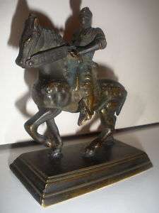 Antique Equestrian Bronze Statue Bartolomeo Colleoni  