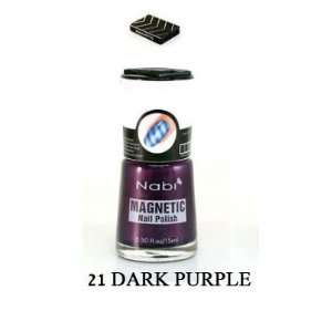  Nabi Magnetic Nail Polish   21 Dark Purple .5 oz.: Beauty
