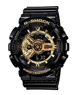Shock Watch, Mens Analog Digital Black Resin Strap GA110GB 1A   G 