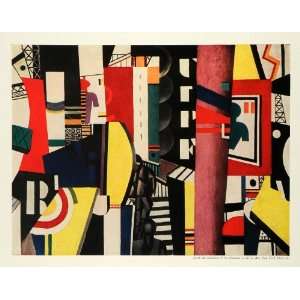  1941 Print Fernand Leger Abstract City Towers Rivet 