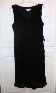 Dressbarn Sheer Lined Black Ruffle Dress Measures M VGC  