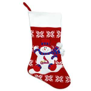  24 MLB St Louis Cardinals Knit Snowman & Snowflake 
