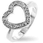 Jazzy Jewels Designer Inspired Sterling Silver CZ Heart Ring Size 7