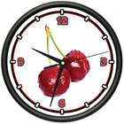 CHERRIES Wall Clock kitchen cherry decor lover new gift