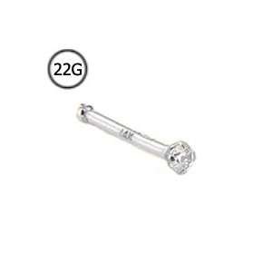   Nose Bone Ring 1.5mm Genuine Diamond GH VS1 VS2 22G FREE Nose Ring