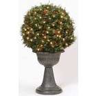 Roman 18 Pre Lit Christmas Ball Topiary with Pine Cones   Clear 