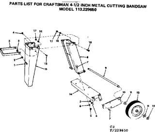   metal cutting band  Parts  Model 113229650  PartsDirect