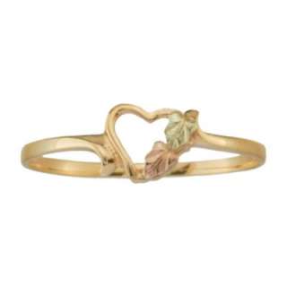  10K Gold Ladies Double Heart Ring  Black Hills Gold Jewelry Gold 