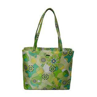 Bisadora Lime Green Geometric Print Baby Bag Tote at 