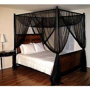 Palace Four Poster Bed Canopy Black  Casablanca Bed & Bath Bedding 