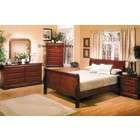 Alpine Furniture 4 pcs Queen Size Sleigh Bed Bedroom Set with 