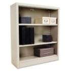 Alera Steel Bookcase, 3 Shelves, 34 1/2wx13dx42h, Putty