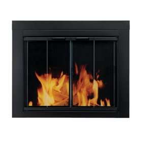   Hearth AT 1001 Ascot Fireplace Glass Door, Black, Medium 