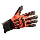 Occunomix Premium Refinery Gloves, Red/Black, Large, Non Slip Grip 