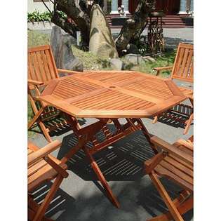  Eucalyptus Wood Octagonal Dining Table 