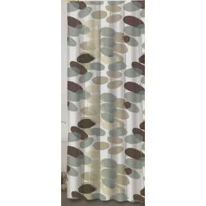   Fabric Shower Curtain Brown, Gray on White:  Home & Kitchen