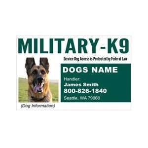 Military K9 Dog ID Badge Bundle   1 Handlers Custom ID Badge   1 Dog 