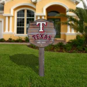  MLB Texas Rangers Wooden Stake Sign