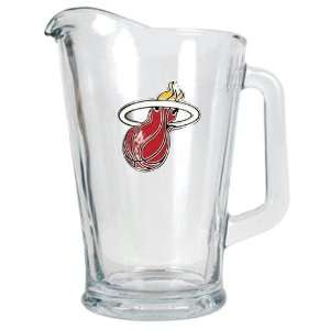  Miami Heat NBA 60oz Glass Pitcher   Primary Logo Sports 