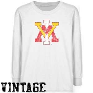   Military Institute Keydets Youth White Distressed Logo Vintage T shirt