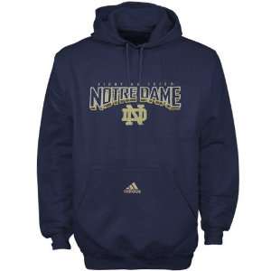 adidas Notre Dame Fighting Irish Navy Blue Book Smart Hoody Sweatshirt 