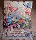 Happy Birthday Handmade 3D Easel Card With Envelope Flowers And 