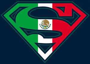 Superman MEXICAN SHIELD Logo Adult Tee Shirt T shirt  